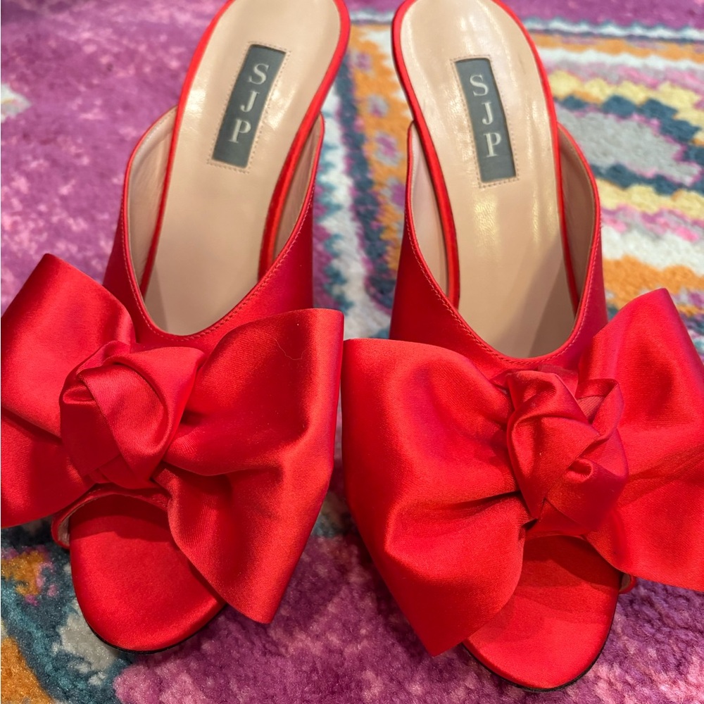 SJP by Sarah Jessica Parker Red Bow Mules